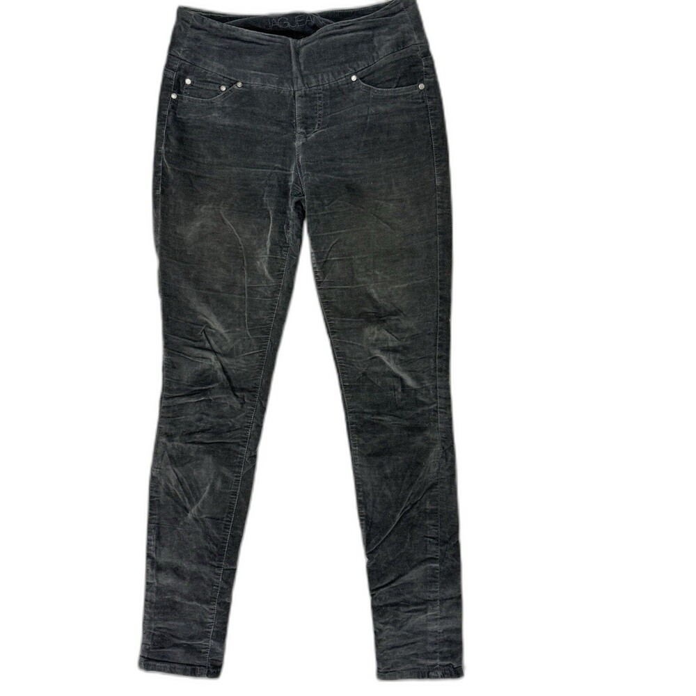 Jag Size 2 Womens Jeans Velour Pull On Hi Rise Skinny Black Stretch